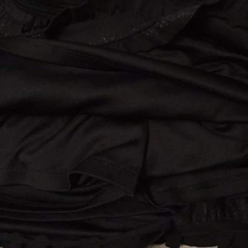 Justice black‎ mini ruffle sparkly skort skirt sz 8